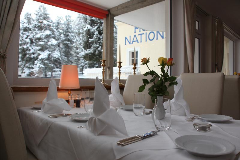 Hotel National By Mountain Hotels Davos Restoran foto